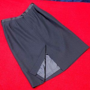 Vintage Black Pencil Women's Skirt Satin Style Lining & Band Jones Nine West 12